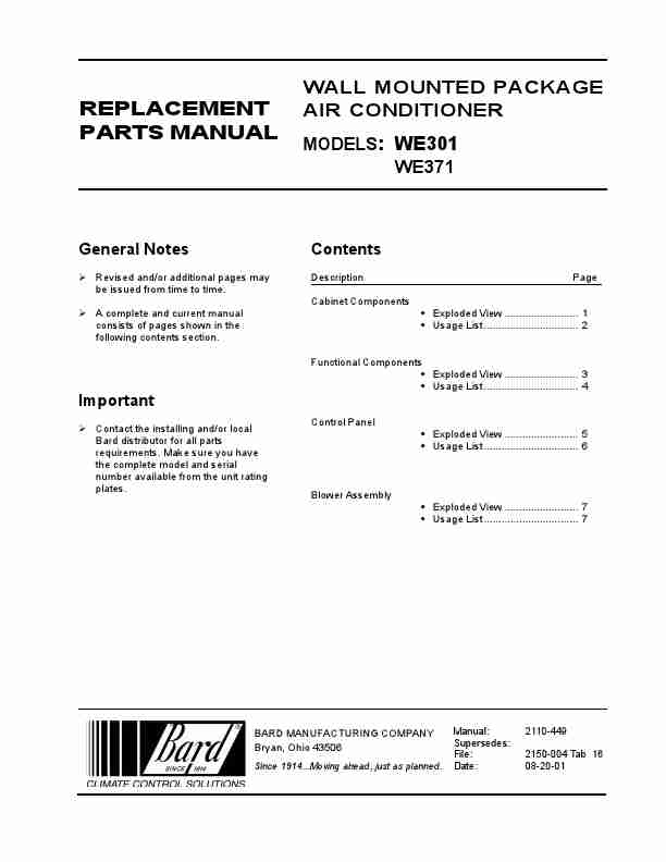 Bard Air Conditioner WE301-page_pdf